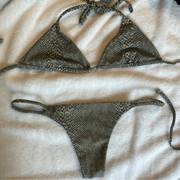 Python Snake Print Bikini Set - Picture 3 of 3